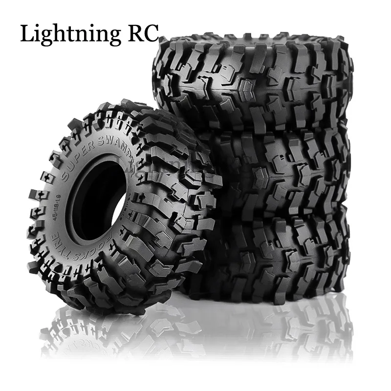 

4PCS 118*45MM 1.9" Rubber Tyre Wheel Tires for 1:10 RC Rock Crawler Axial SCX10 SCX10 II 90046 AXI03007 TRX-4 RBX10