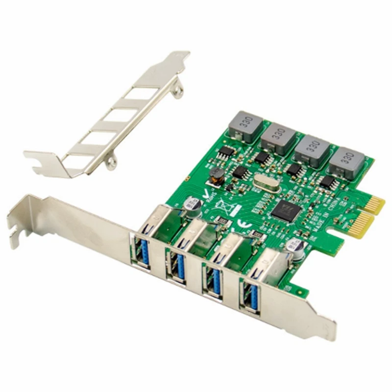 4-портовый адаптер USB 3,0 PCI Express Pcie-Плата расширения PCI-E к USB 3,0-через чипсет VL805-встроенный самозаряжаемый