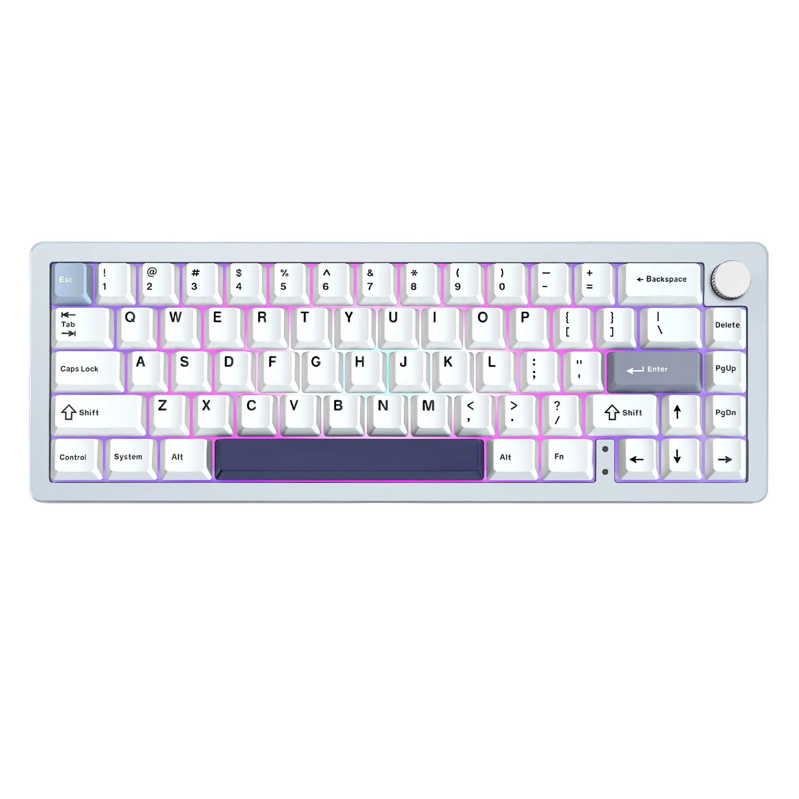 YUNZII AL66 Wireless Mechanical Keyboard, CNC Aluminum 65% Knob