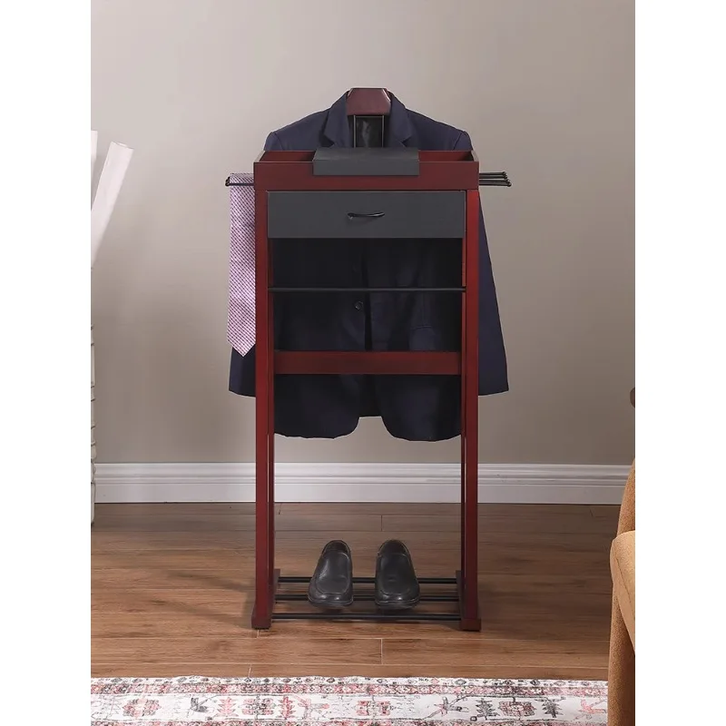 

Wooden coat rack office hotel solid wood floor hanger suit rack bedroom