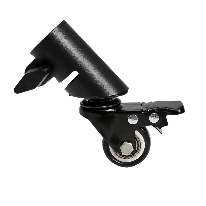 652F Single-Wheel Hardware with Round-Tube Sleeve for Carts and Racks