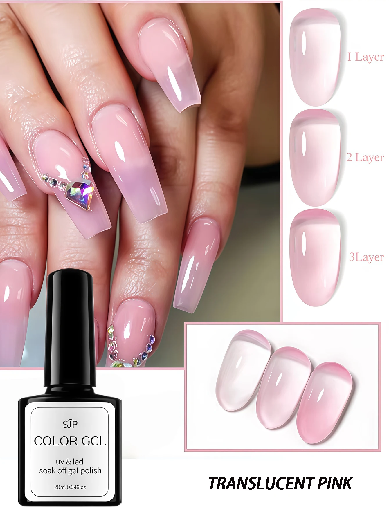 Vernis à ongles Gel rose gelée, 10 ML, Transparent, été, nu, rose, Semi-Permanent, amovible, Nail Art, charme