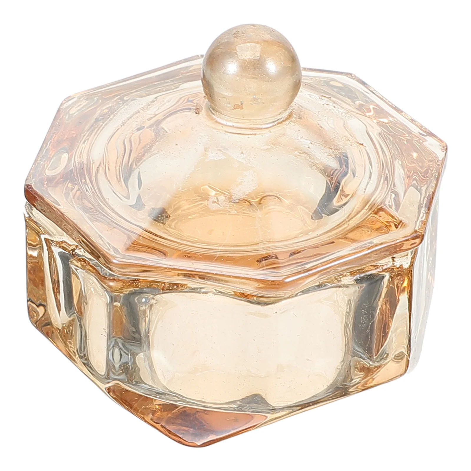 ถ้วยใส่ของเหลวทำเล็บแบบแก้ว ดีไซน์กะทัดรัด สำหรับใช้ในร้านเสริมสวยหรือที่บ้าน อเนกประสงค์ พร้อมฝาปิด อุปกรณ์เสริมสำหรับทำเล็บ