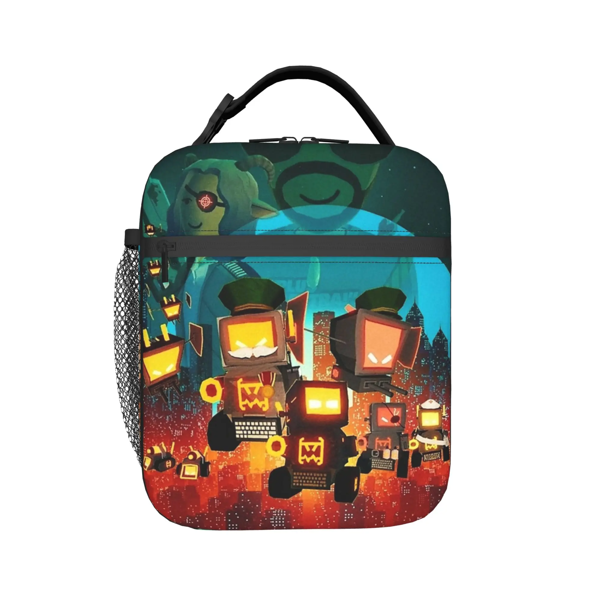 BOTS A Rec Room Story  Movie Poster Insulated Lunch Bag Thermal Bag Reusable,Meal Container  Portable Tote Lunch Box Outdoor