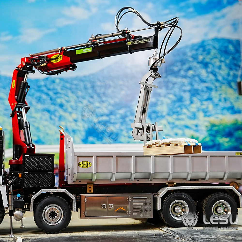 

Модернизированные детали LESU 1/14, металлическая вилка для дистанционного управления, гидравлический кран, самосвал, модель грузовика с дистанционным управлением, запасная игрушка для мальчика