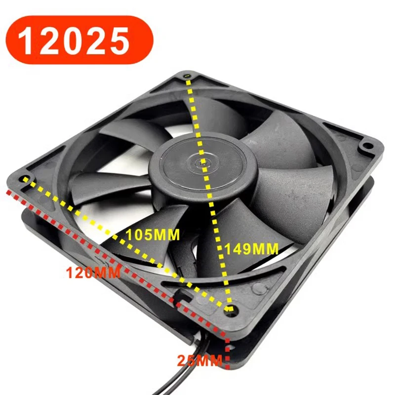 Ltsf لـ Nuevo Ventilador De Refrigazione De Alto Flujo De Aire Presuralizado Con Rodamiento De Bolas Original EC12025 100-240V D