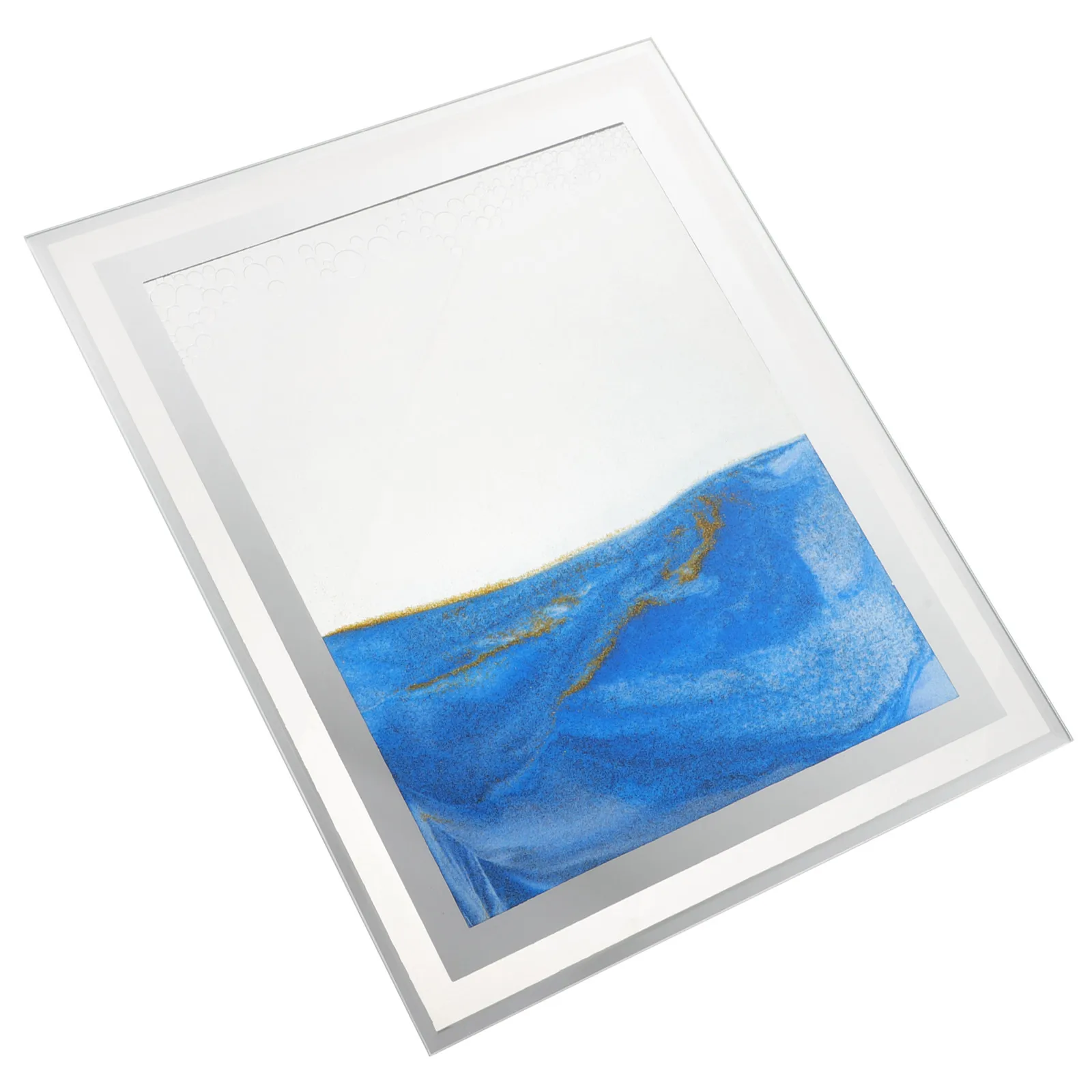 3D Quicksand Painting Hourglass Ornament Desktop Decor For Office Home Stress Relief Transparent Base Sand Art