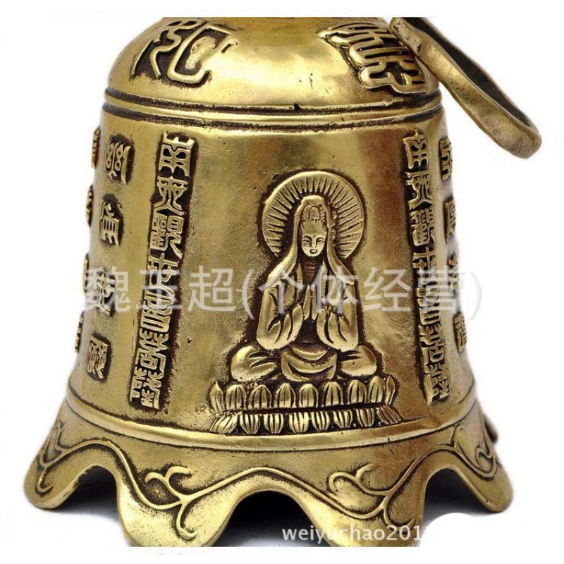 

Wholesale Pure Ornament Prajna Heart Sutra Guanyin Dragon Phoenix Buddha Bell Copper Hanging Orname