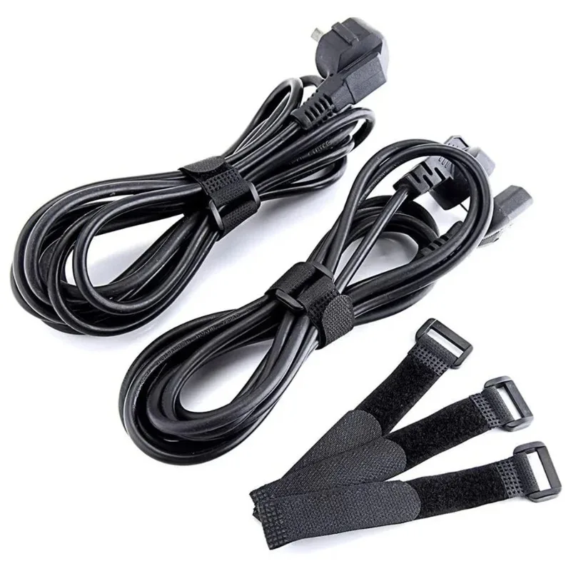 10Pcs 2.5*30cm Nylon Hook & Loop Cable Ties, Reusable Self‑adhesive Fastening Straps Multi‑Purpose Bike Wheel Cable Organizer