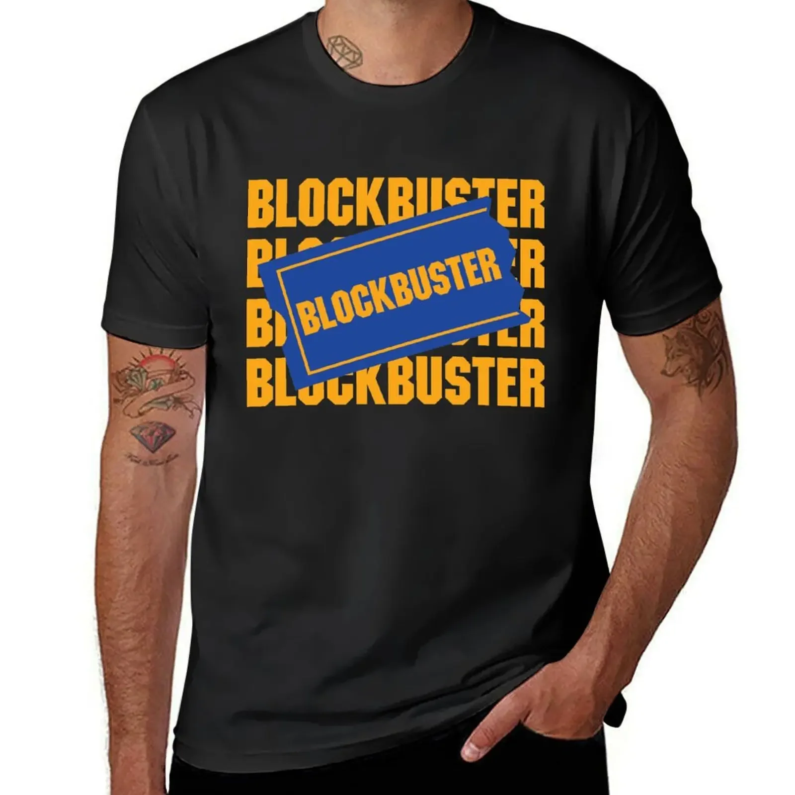 Blockbuster Video Rental Store Logo T-Shirt tees vintage anime shirt korean fashion baggy shirts funny t shirts for men