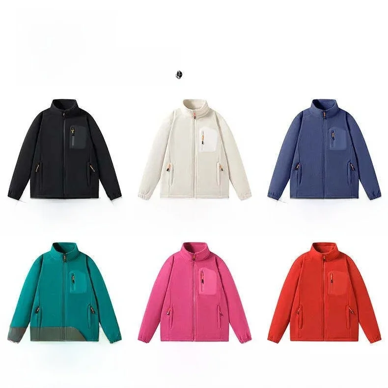 

Warm Fce Jaet Men Women Stand Fit Double Sided Velvet Thermal Puffin Six Colors Available Casual Sle Zipper Closure