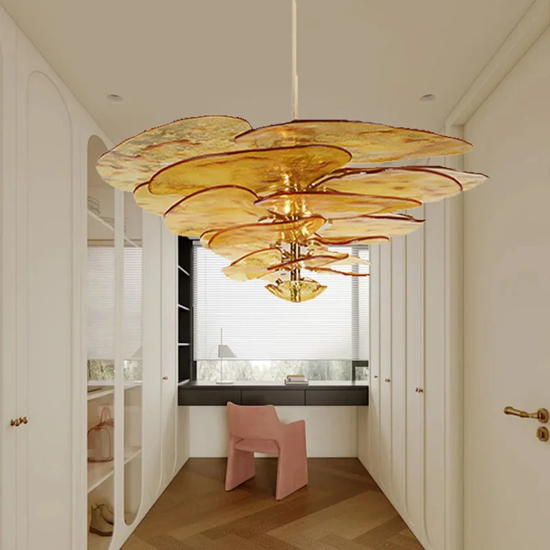 

American new dining room ceiling glass chandelier, G9 light source, dimmable, suitable for living room room decoration