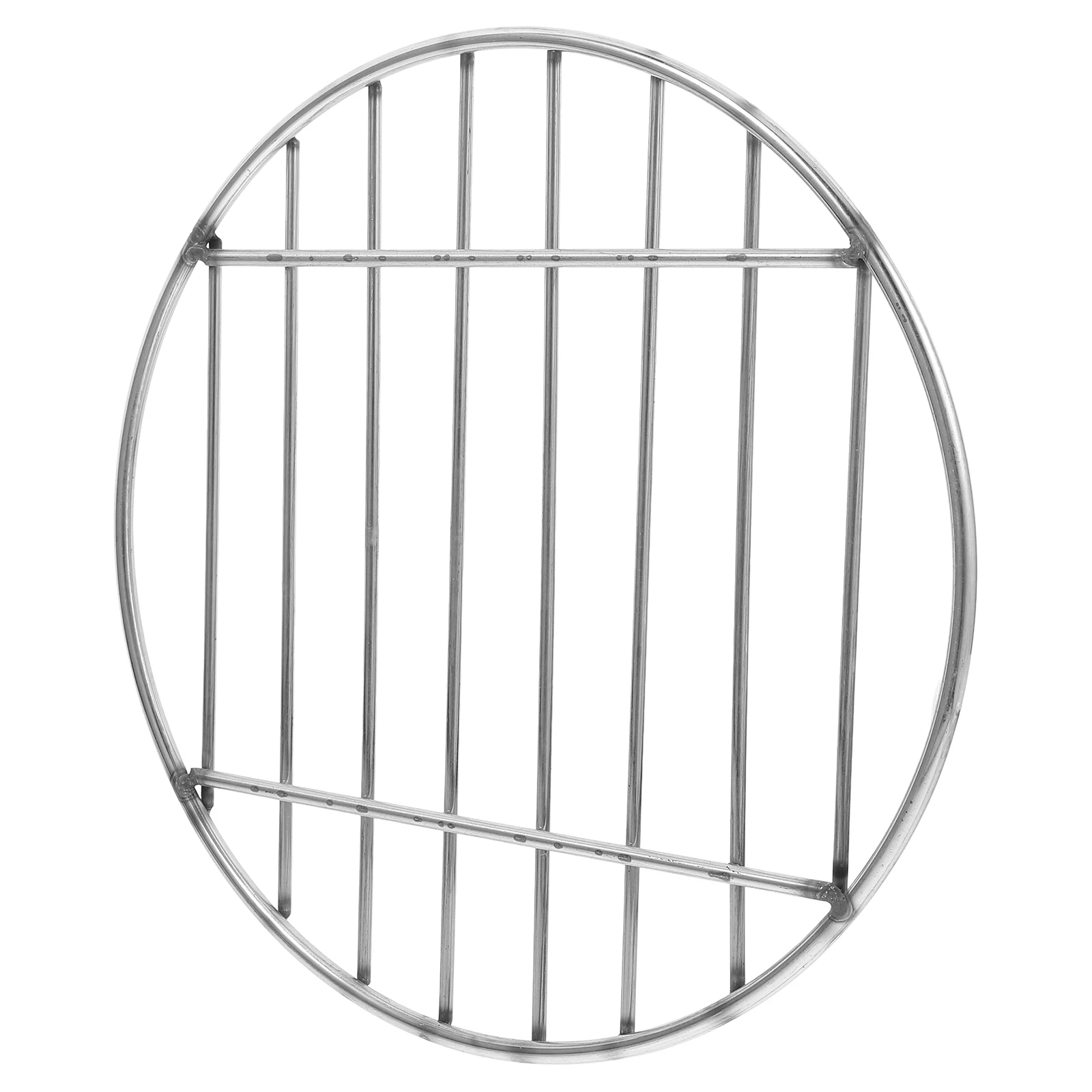 

1pc Round BBQ Grill Net Durable Stainless Steel Mesh For Meat Fish Vegetables Steak Sausages Eggs Potatoes Outdoor Indoor