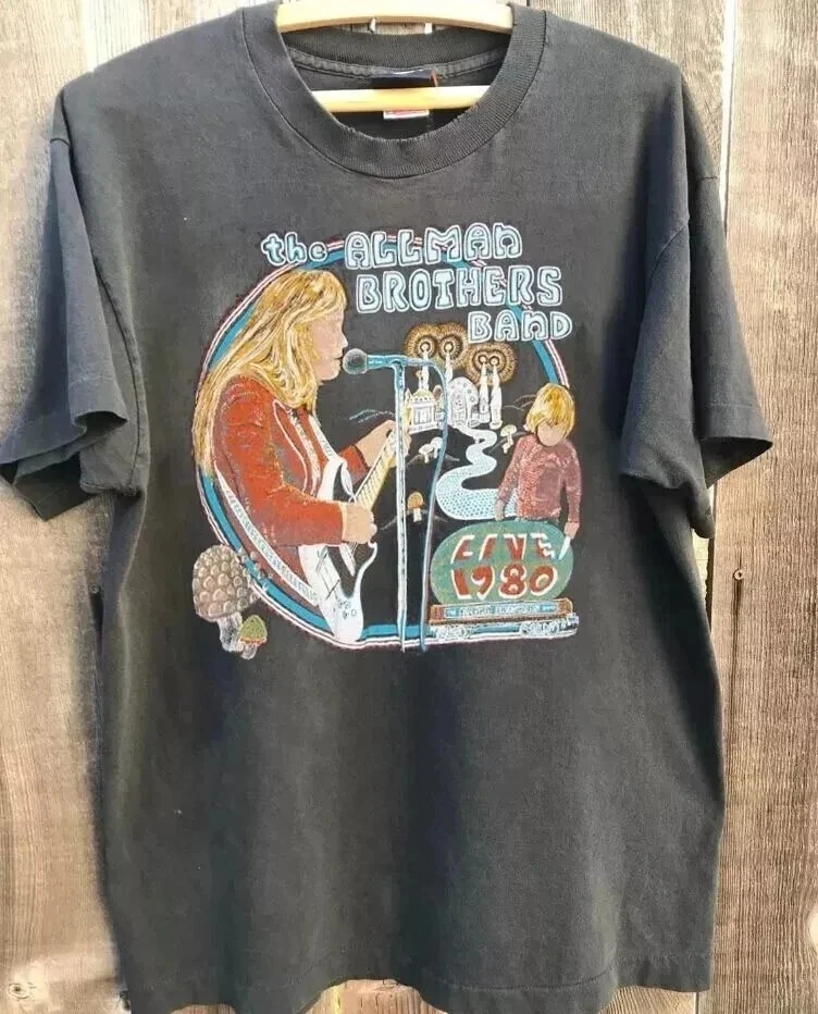 Summer Women's Retro The Allman Brothers T-shirt Cotton Streetwear Oversized Loose Casual Short Sleeve Suitable for All Seasons
