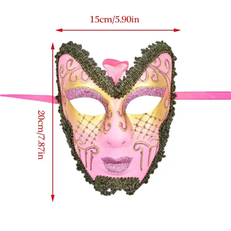 หน้ากากสวมหน้ากากเต็มหน้าหน้ากากมือทาสีหน้ามาสก์สวมหน้ากากเครื่องแต่งกาย Accsessory สำหรับผู้หญิงผู้ชาย Halloween Prom Parties