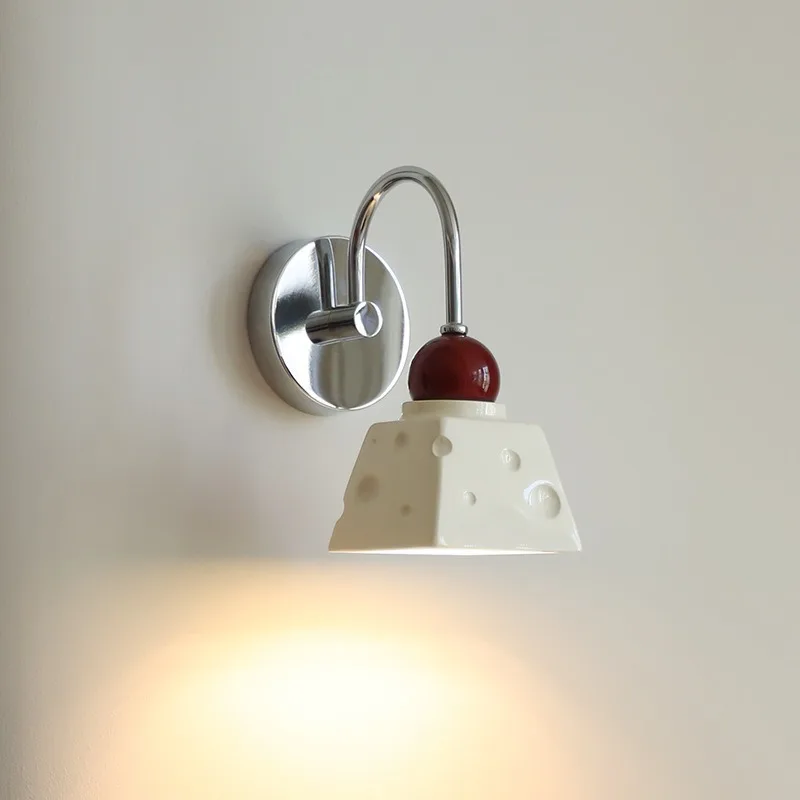 

Nordic Cream Wind Bedroom Bedside Wall Lamp Modern Simple Living Room Background Corridor Children's Room Lamps