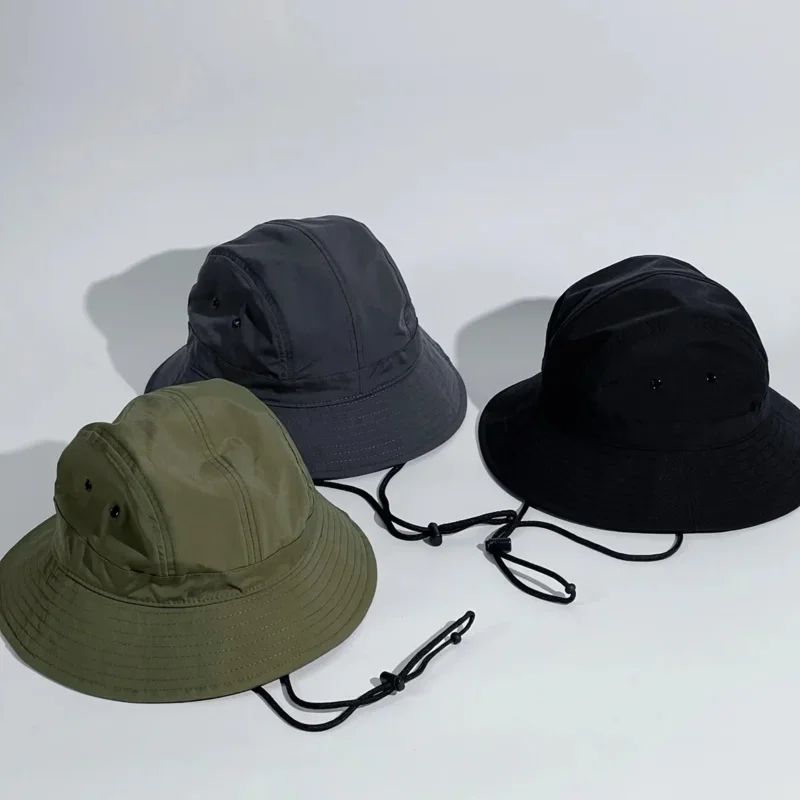 

Outdoor Solid Color Quick Dry Cap Camping Drawstring Fishing Mountaineering Hat Men Women