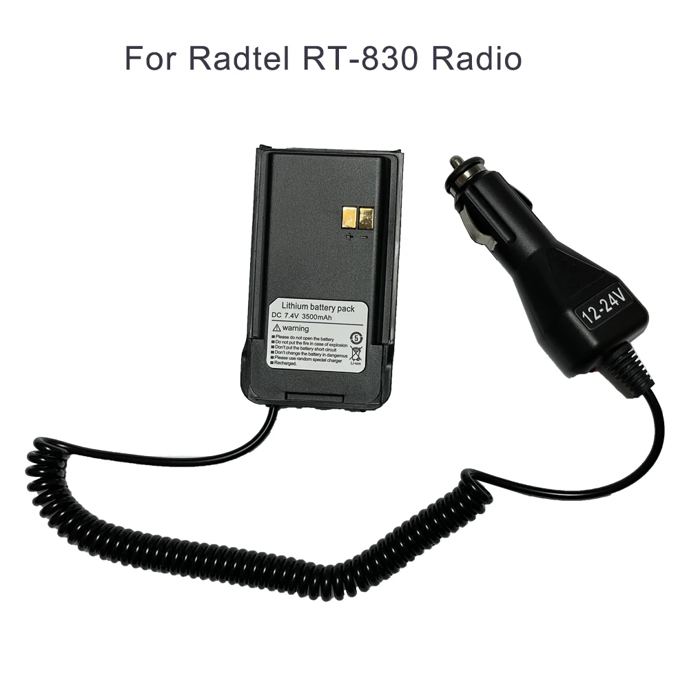 Walkie Talkie Battery Eliminator Car Charger Cigarette Lighter Power Car Adapter for Radtel RT-830 Amateur Radio