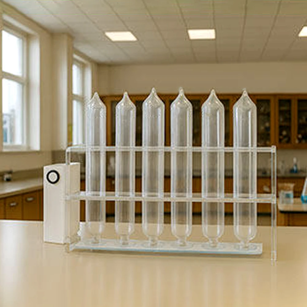 Only Tube Base Rare Gas Luminous Excitation Base Acrylic 6 Tube Inert Gas Tube Display Stand Laboratory Storage Luminous Glass