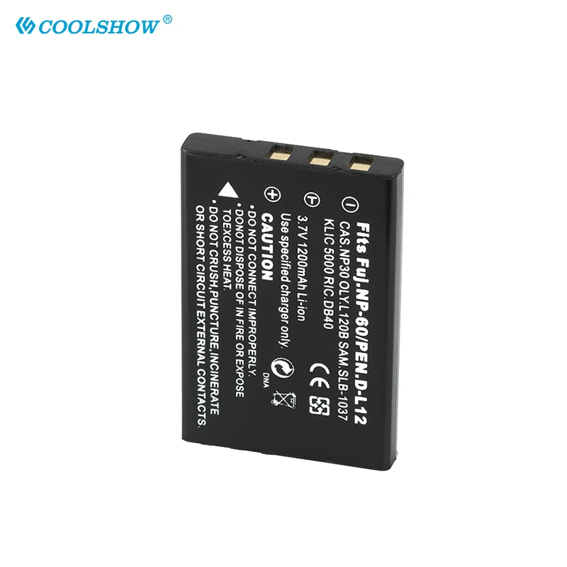 FNP-60 Battery 1200mAh for Fujifilm F50I F501 F401 F402 F410 SLB 1137 1037 CNP-30 K5000 D-Li2 Li-20B F NP 60 NP60 Batteries