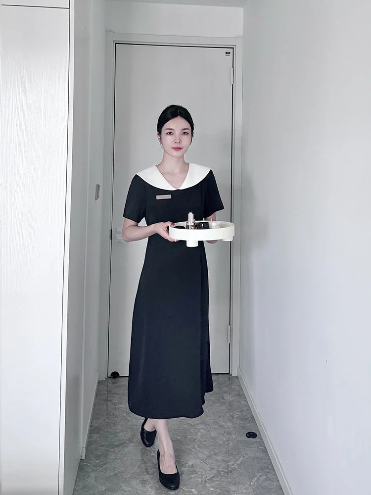 Medical Beauty Salon Hotel Manicure Embroidery Workwear Front Desk Consultant Beautician Dress Women Beauty Salon Uniform