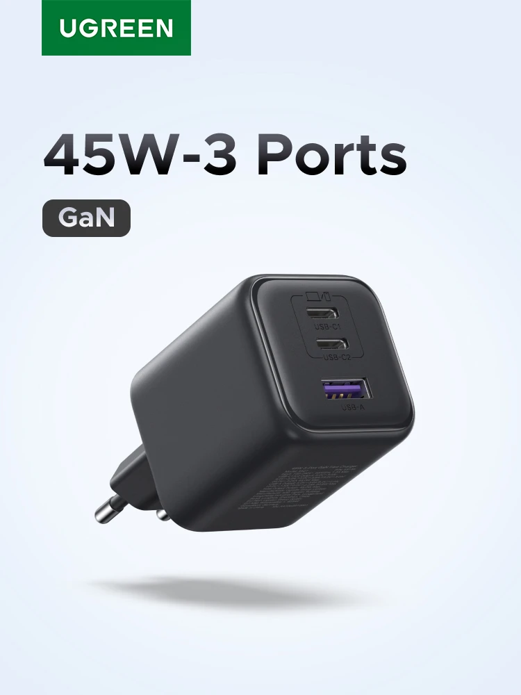 UGREEN 45W GaN Oplader PD3.0 PPS QC3.0 Voor Samsung S25 S24 Ultra iPhone 17 16 15 Pro Max iPad Xiaomi Tablet USB C Snelle Oplader - afbeelding 2