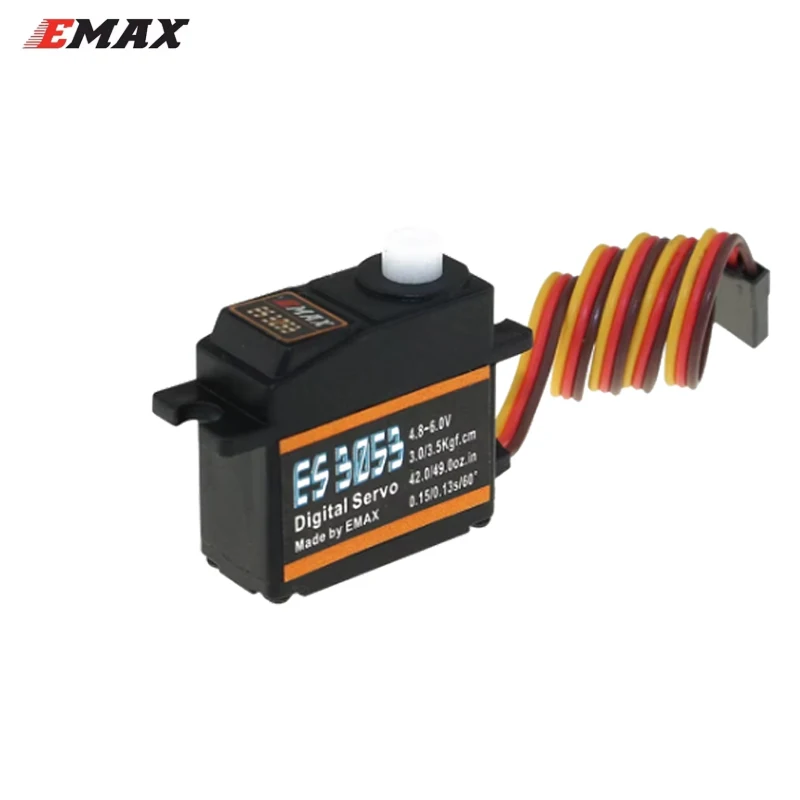 EMAX ES3053 17g 3.5 กก.0.13sec 23T เกียร์พลาสติกเซอร์โวดิจิตอลสําหรับเครื่องบิน RC ES3153 รุ่นอัพเกรด