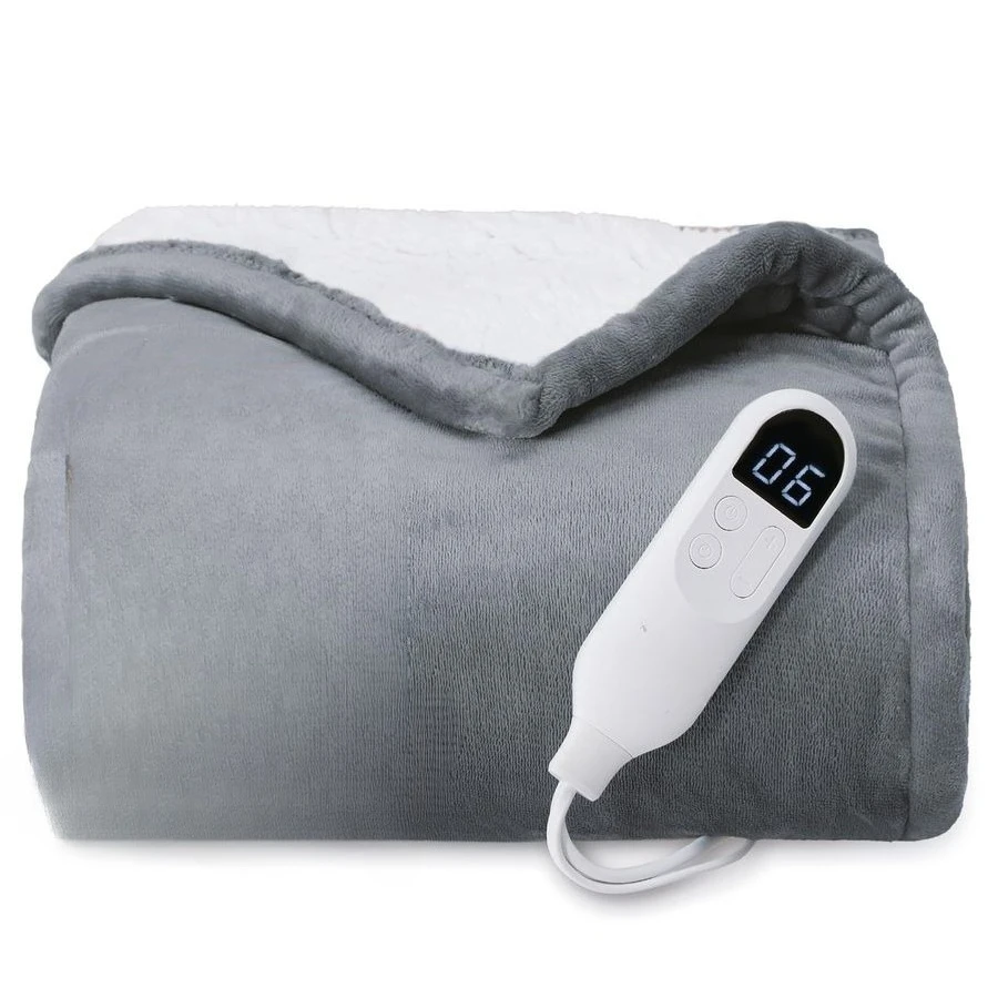 

Электрическое одеяло-плед с подогревом, быстрый нагрев, мягкий фланелевый плед с подогревом, 4 режима времени нагрева, 6 уровней температуры