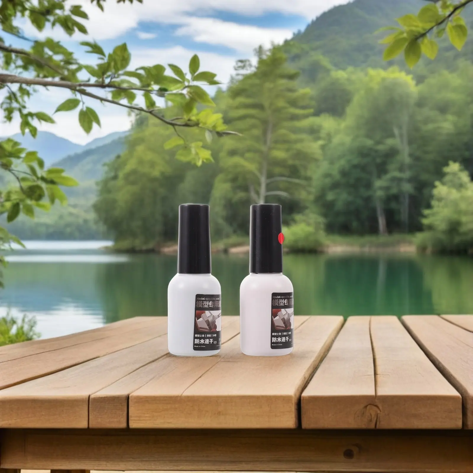 

2Pcs Oil-Based Paint Pen Waterproof for Gravestone Restoration 20Ml Black Red Brush Markers Quick Dry Permanent Headstone