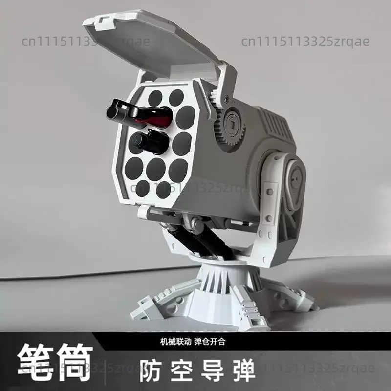Air Defense Missile Launcher Model Pen Holder Ornament, Technological Stationery Storage Box, Creative Model