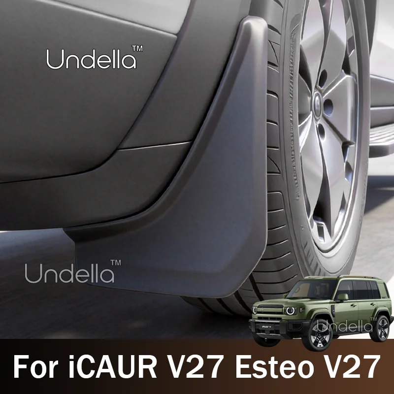 4pc For iCAUR V27 Esteo V27 2026 2027 Car Mud Flaps Splash Guard Mudguards MudFlaps Front Rear Fender Car Styling Accessories