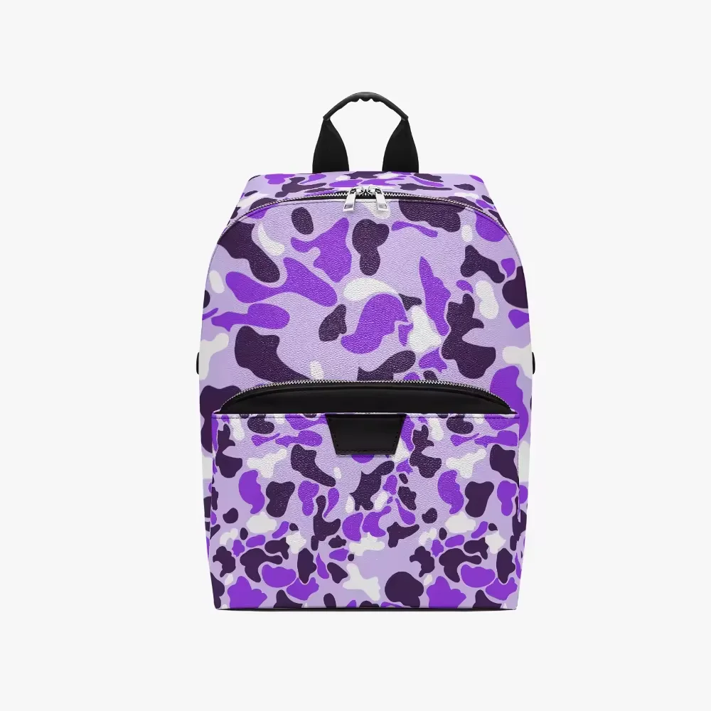 Lady purple Camo School Backpack for Teen Girls Large Capacity Bookbag Water Resistant College Student Rucksack Cloud Camo