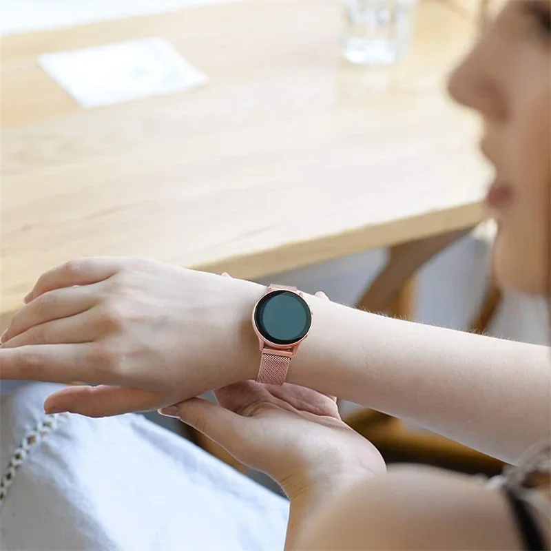 18/20/22mm Magnetische Strap Für Samsung Aktive 2 40/44mm Getriebe S3 Armband Huawei GT/GT2/2e Galaxy uhr 4/4 Klassische 3 45/42mm band