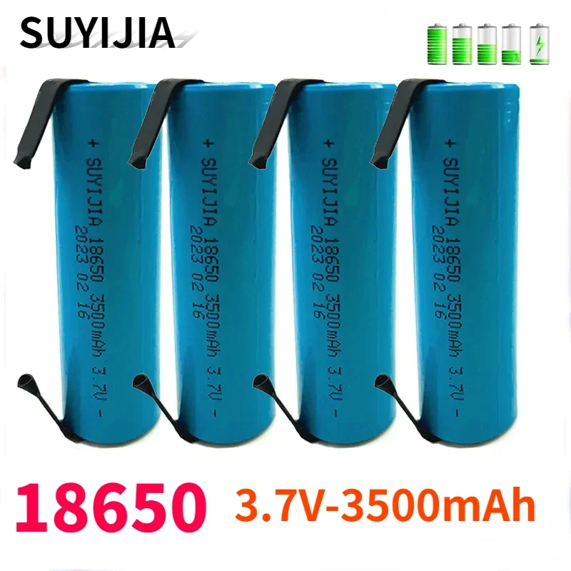 SUYIJIA  lithium rechargeable battery 18650 3.7V 3500mAh welded nickel battery strong light flashlight electric mosquito swatter