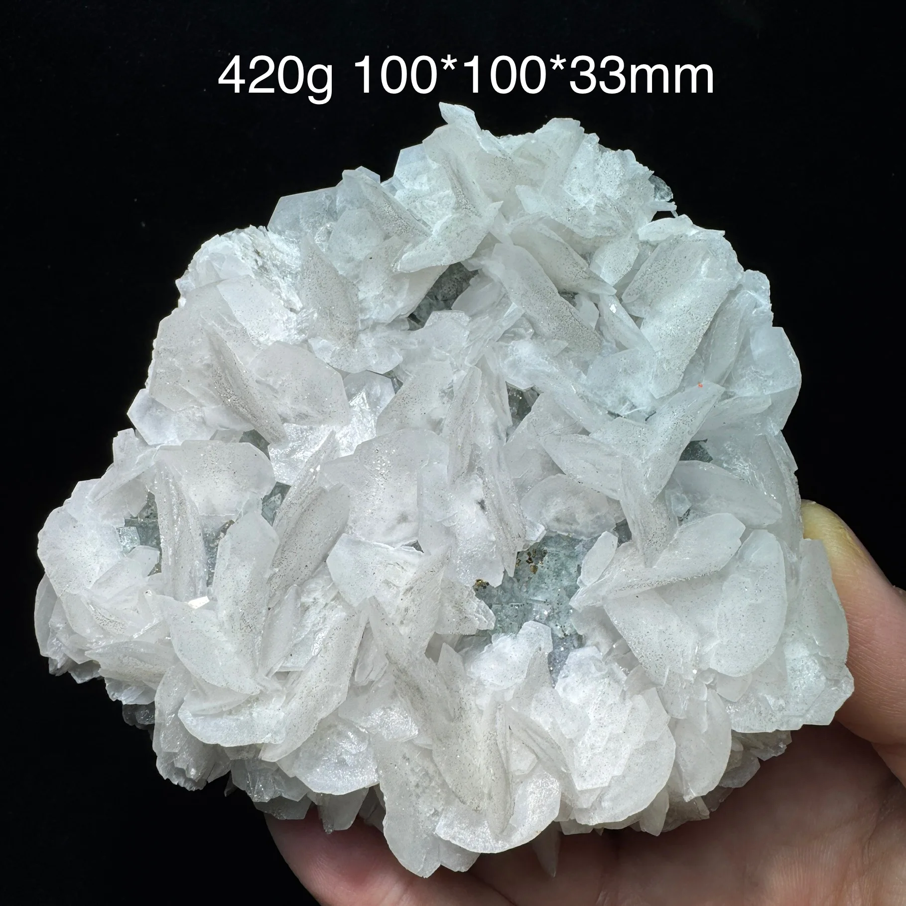 Natural Rose Flake Petal Fluorescent Effect Calcite With Pyrite Symbiont Mineral Specimen Healing Stone Home Decor ZB1-15
