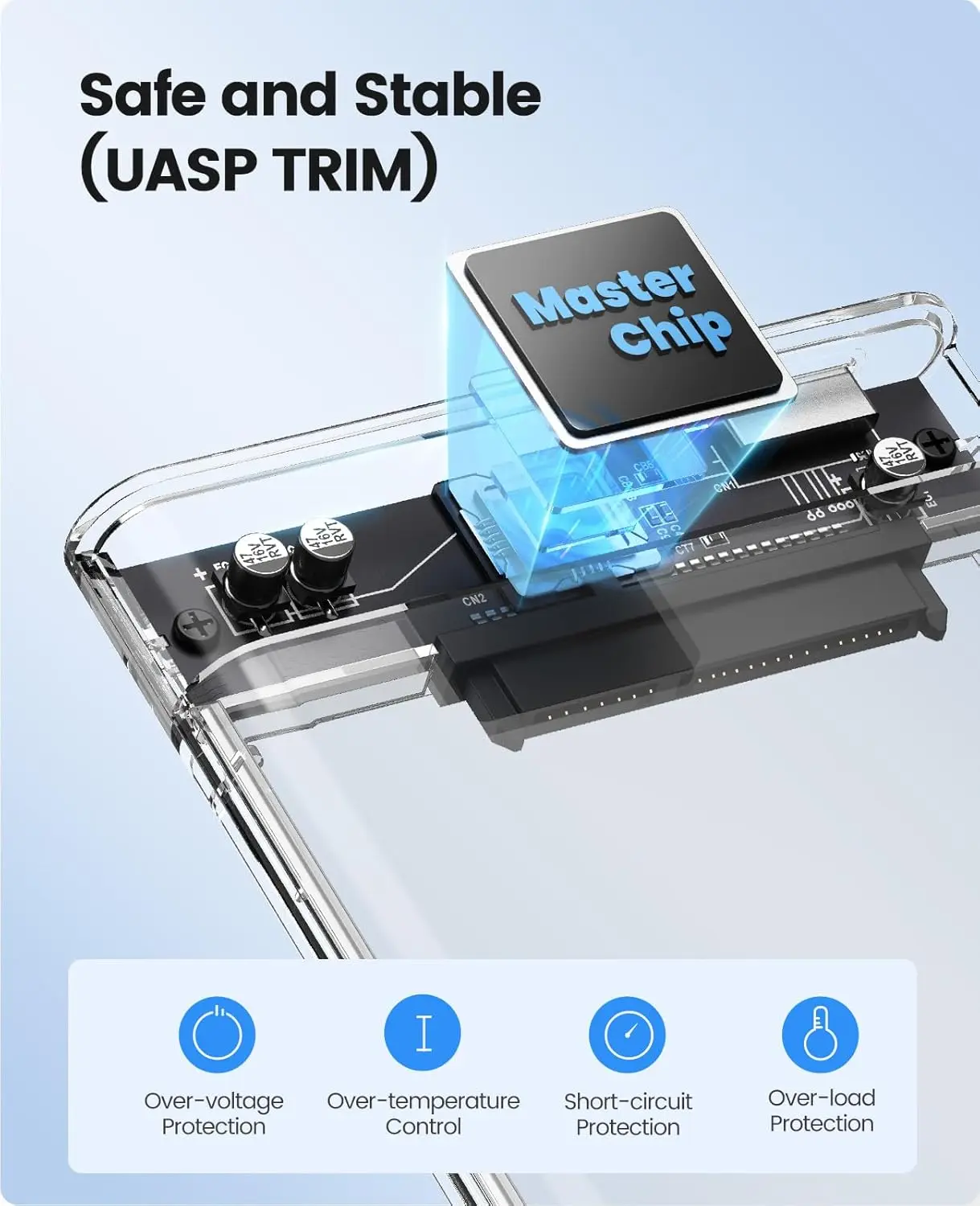 حاوية القرص الصلب مقاس 2.5 بوصة من النوع C USB 3.1 Gen2 إلى SATA 6Gbps حاوية محرك الأقراص الصلبة الخارجية للكمبيوتر متوافقة مع MacOS Windows -2139C3-G2 #3