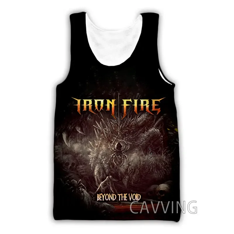 CAVVING 3D Printed  Iron Fire Band  Tank Tops Harajuku Vest  Summer Undershirt Shirts Streetwear for Men/women