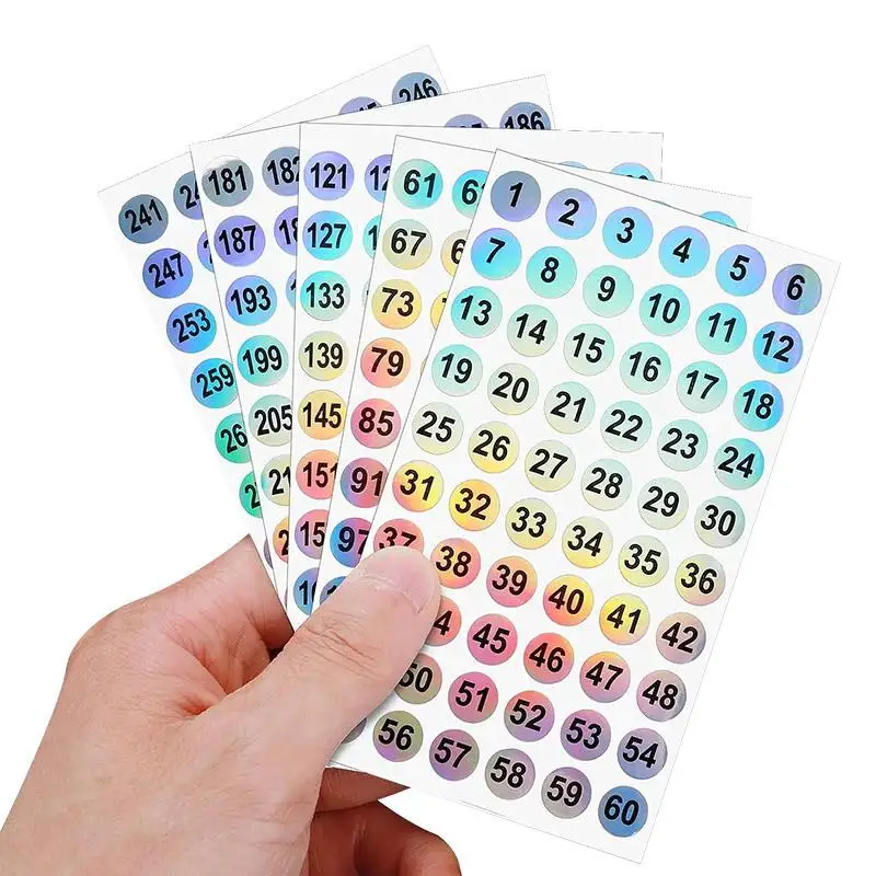 10Pcs Waterproof Nail Polish Number Stickers Labels For Gel Lacquer Lipstick Bottles Tips Manicure Display Marking Tool
