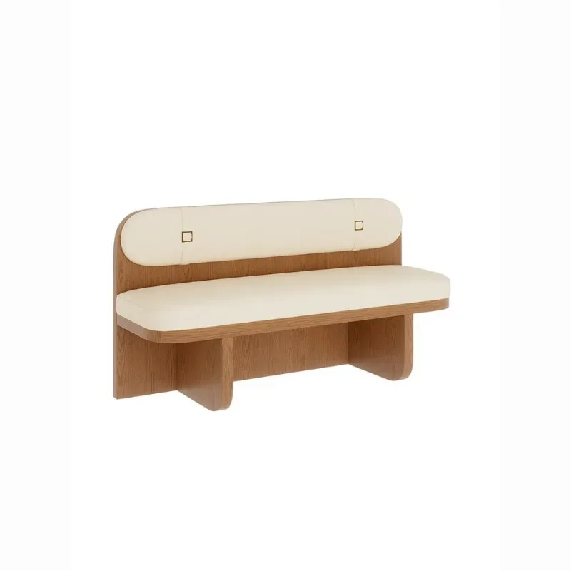 Solid wood card seat table and chair combination, coffee shop dining table commercial catering tea house wall card seat
