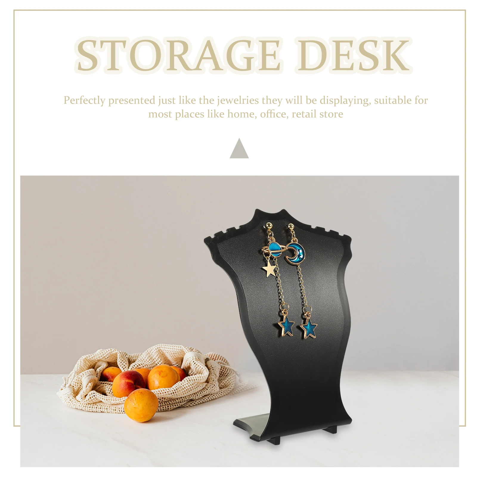 

6pcs Necklace Bust Necklace Storage Rack Abs Jewelry Organizer Storage Rack For Necklaces Earrings Home Office Retail Use