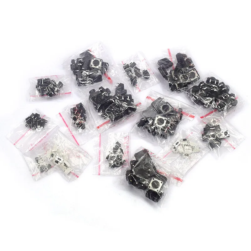 Touch Switch Kit, Mini Push Button, Switch Button, 6*6*5, Mixed Assortment: 25 Types / 7 Types / 12 Types