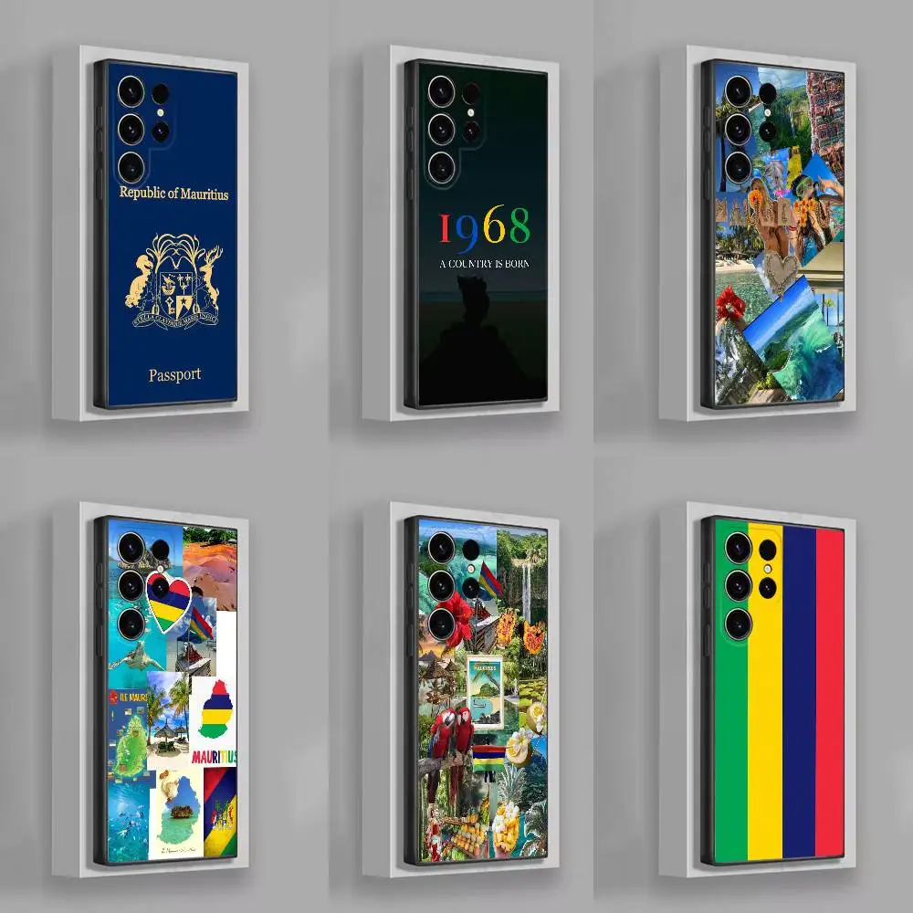 

Mauritius Passport Flag Travel Phone Case For Samsung S25,S24,S21,S22,S23,S30,Ultra,S20,Plus,Fe,Lite,5G Black Cover