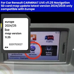 UPDATED MAPS SD CARD SAT NAV SD CARD FOR RENAULT CARMINAT LIVE VERSION 11.25 2024/2025 SPEEDCAM GPS SD CARD NEW