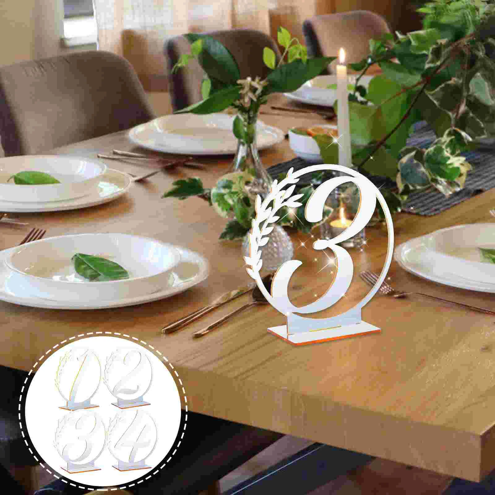 Conjuntos de números de mesa para banquete de casamento, 20 peças, 1 20, placas de número de mesa elegantes, base de sinal acrílico para recepção