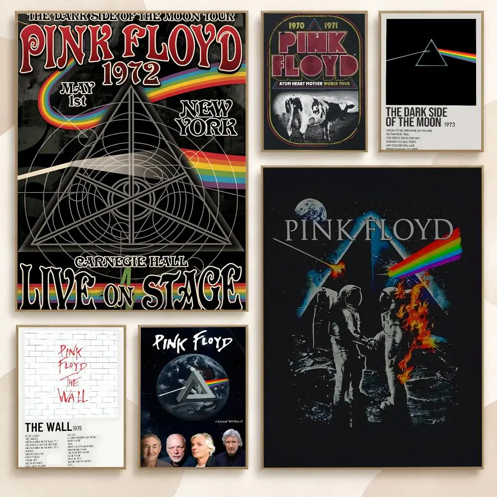 Pink Floyd Rock Band Album 70s Retro Music Fan Series Poster Contemporary Wall Art Print for Bedroom & Living Room, Unframed