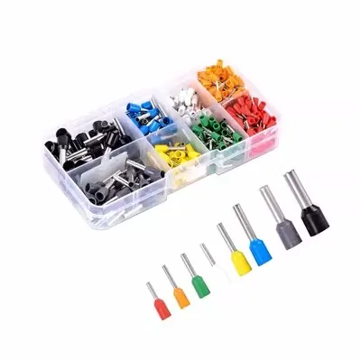 Box-packed Crimping Insulated Tube Terminals Set Wiring Connector Crimp E0506 E0508 E1008 E1510 E4012 E7508 E2512 E6012
