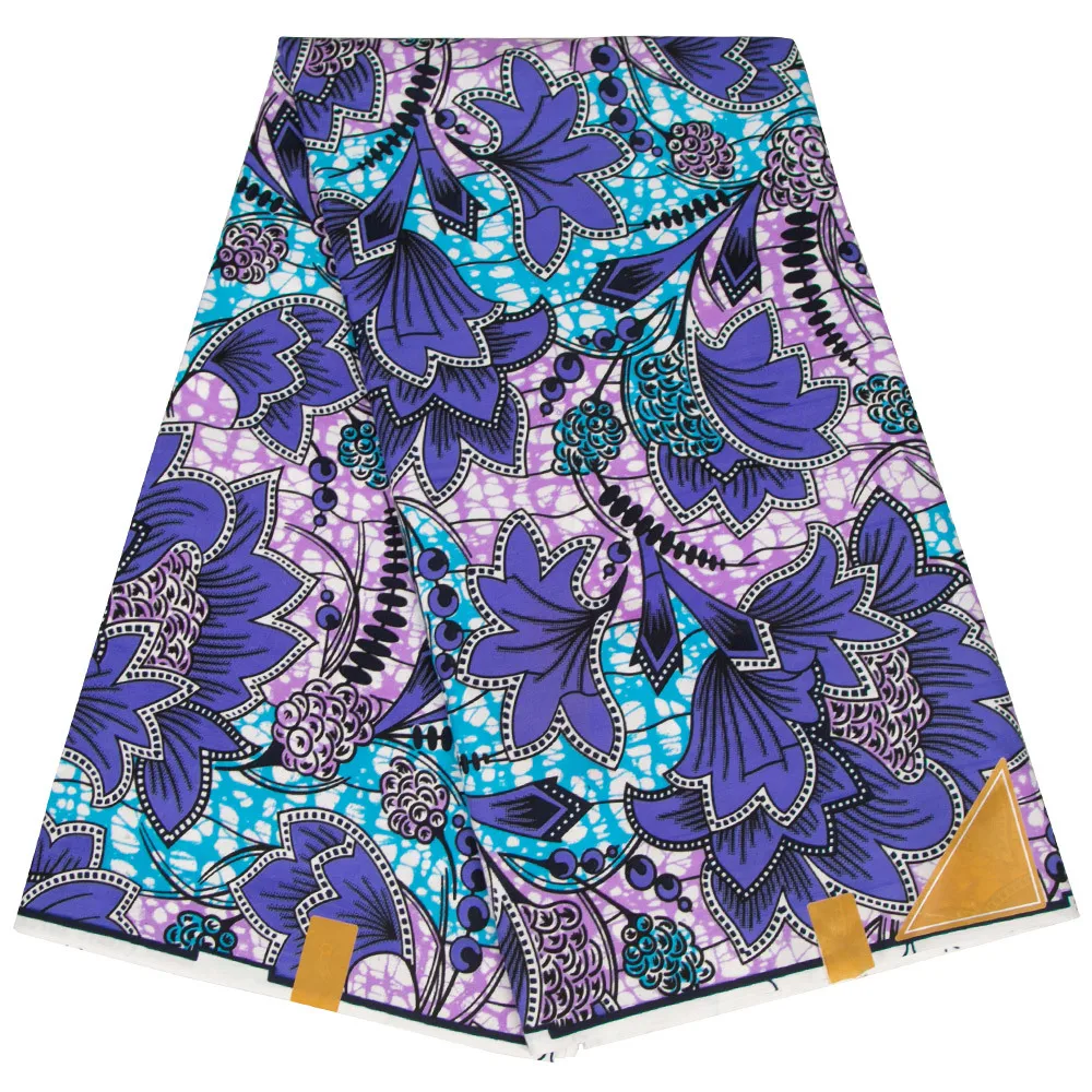 2023 Ankara African Prints Batik Pagne Real Wax Fabric Sewing Materia For DIY Crafts Wedding Dress 100% Polyester High Quality