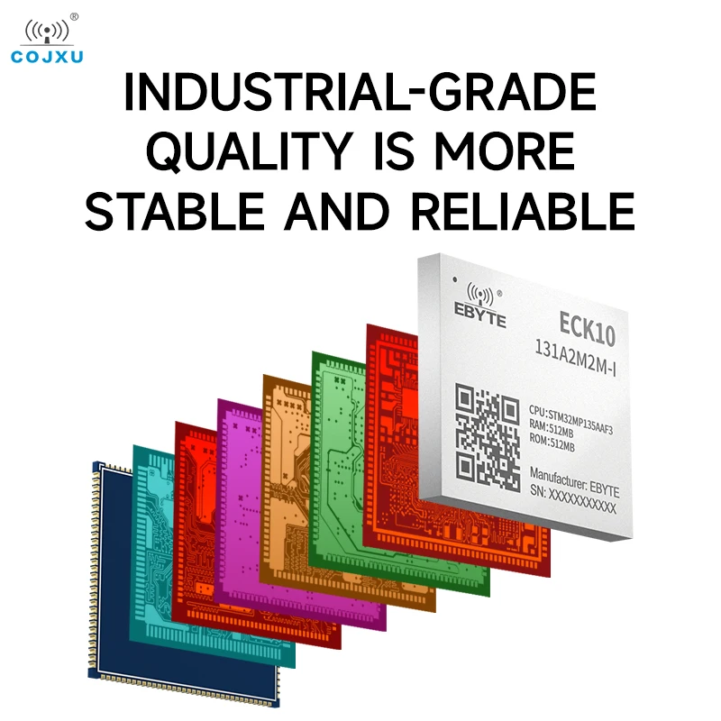 STM32MP13 ARM cortex A7 System On Board Linux COJXU ECK10 Series 256MB /512MB DDR3 256MB NAND FLASH Industrial Grade Core Board