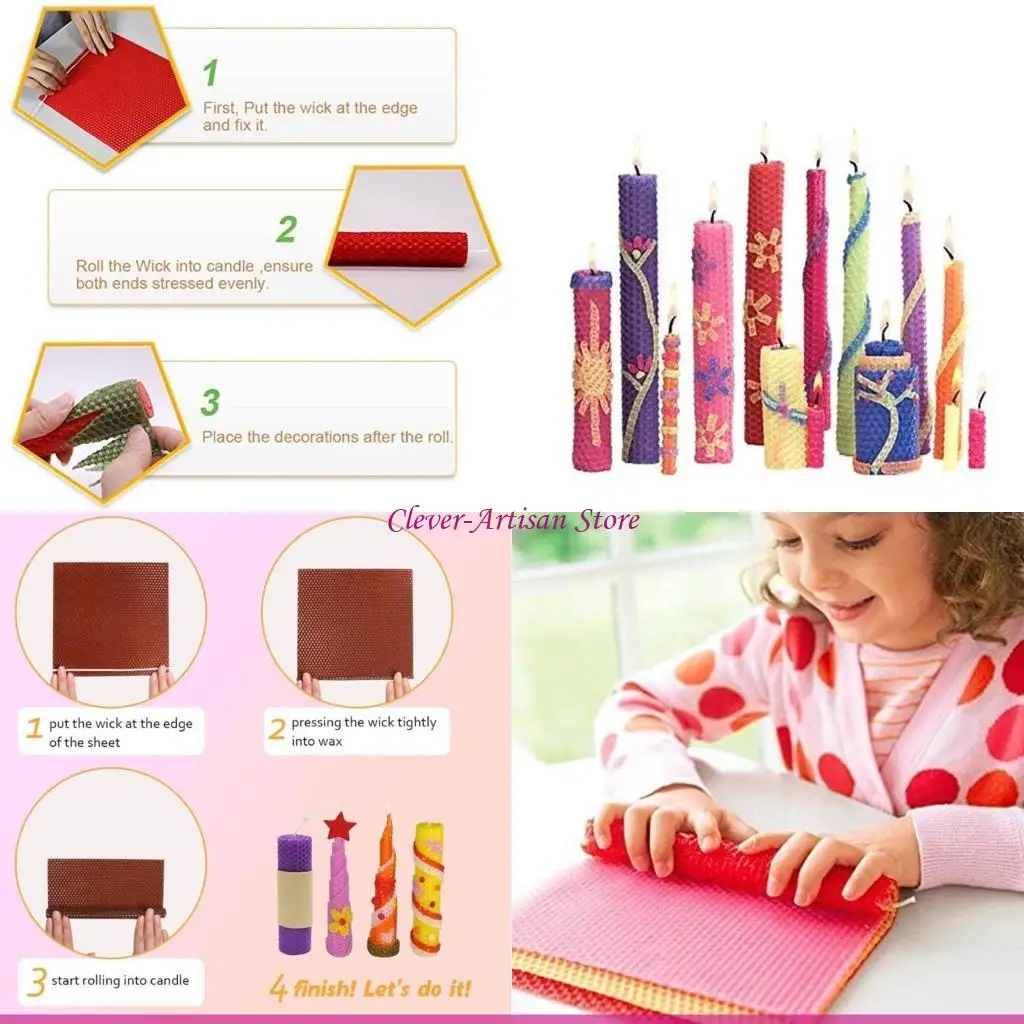 

E06B Наборы для изготовления рождественских свечей для детей и взрослых, рождественские украшения для свечей, поделки своими