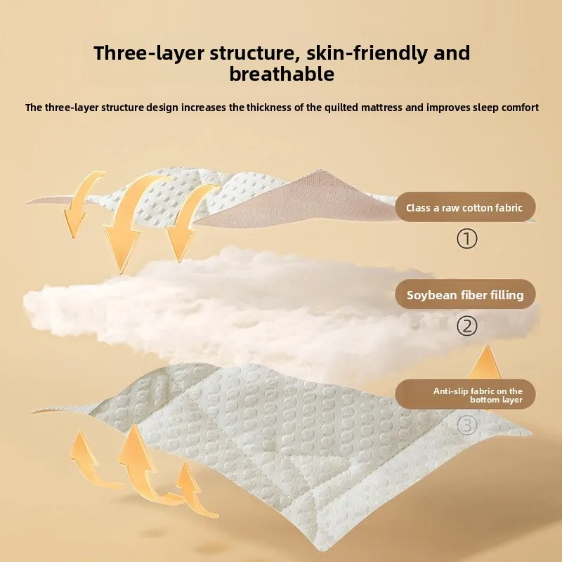 Removable Mattress Protector Thin Lightweight Bed Cover Fits All Sizes Easy to Clean
